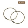 Unique Bargains Carbon Steel Loose Leaf Binder Snap Shower Curtain Rings 6 Pcs - 3 of 4