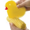 Norpro Silicone Dish Brush - Double Sided Multi Use Veggie Scrubber Pot Holder - Yellow (Duck) - 3 of 4