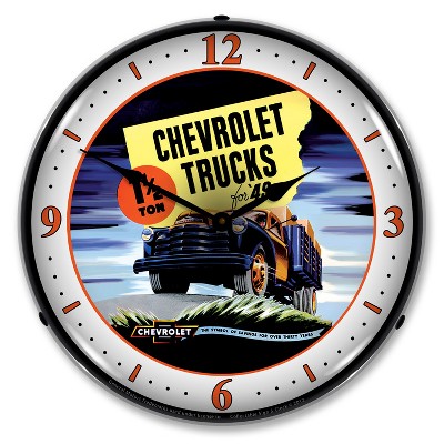 Collectable Sign & Clock | 1949 Chevrolet Truck LED Wall Clock Retro/Vintage, Lighted