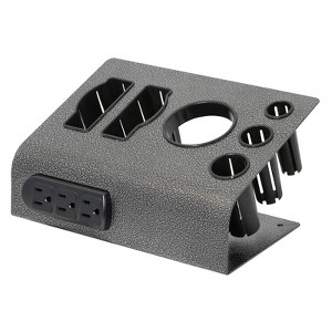 Saloniture Tabletop Hair Iron and Blow Dryer Holder - Salon Appliance Stand with 3 Outlets, Black - 1 of 3
