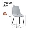 PAGED Modern Mid-Century Dining Chairs with Soft Cushion Seat & Metal Legs,Armless Chairs for Kitchen,Living Room - 3 of 4