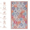 Lyngins Machine Washable Area Rug – Super Soft Chenille, Pets Friendly Living Room Rug & Door Mat, Boho Rug for Living Room, Non-Slip TPR Backing - 4 of 4