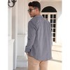 Mens Corduroy Shirts Jacket Button Down Long Sleeve Plaid Cuffs Work Casual Shirts Shackets with Pocket - 2 of 4