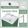ORRD 18" Bathroom Vanity with Sink, Cabinet with Door & Adjustable Shelf, Green - 2 of 4