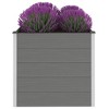 vidaXL Raised Garden Bed Raised Flower Bed with Open Bottom Plant Box Gray WPC - 3 of 4