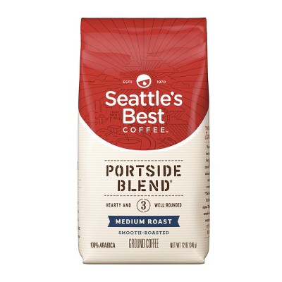 Seattle's Best Coffee Portside Blend Medium Roast Ground Coffee, 12-Ounce Bag