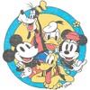Girl's Disney Mickey & Friends Retro Circle Distressed T-Shirt - 2 of 4