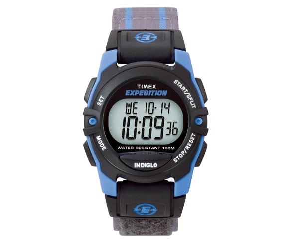 Timex Expedition&#174; Digital Watch with Fast Wrap&#174; Nylon Strap - Blue/Gray T49660JT