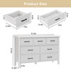Molysoul 7-Drawer Dresser TV Stand , Modern Wood Chest with Metal Handles,Multi-Functional Storage Organizer for Bedroom, Living Room, Hallway - 2 of 4