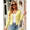Womens Lightweight Knit Cardigan V Neck Long Sleeve Front Button Down Elegant Shrugs for Dresses - 4 of 4
