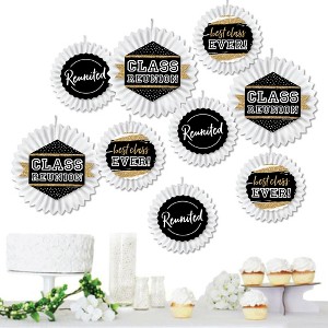 Big Dot of Happiness Reunited - Hanging School Class Reunion Party Tissue Decoration Kit - Paper Fans - Set of 9 - 1 of 4