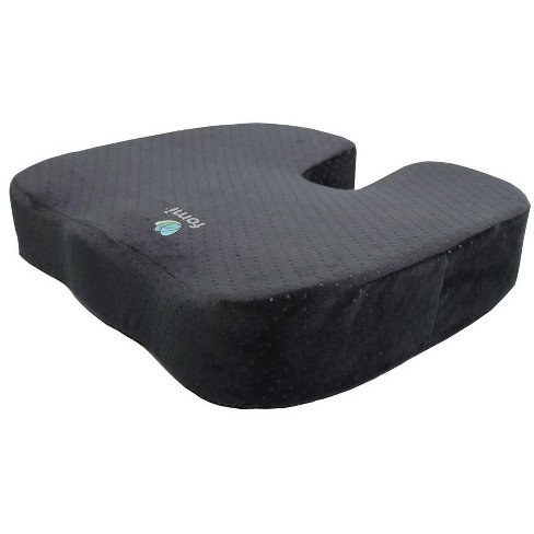 Node Gel-enhanced Memory Foam Seat Cushion, Black Velour Ergonomic