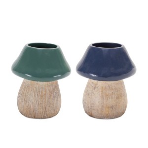 Melrose Garden Mushroom Planter (Set of 2) - 1 of 4