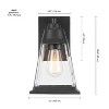 Globe Electric Merle 1-Light 10.65" Metal Outdoor Wall Sconce with Clear Glass Shade Brown - 4 of 4