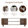 TIRAMISUBEST 55" Rustic TV Stand - Farmhouse Media Console with Soft-Close Cabinets | Brown Entertainment Center for Living Room - 4 of 4