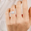 Pompeii3 3 1/3Ct Asscher Cut & Diamond Engagement Ring in White, Yellow, or Rose Gold - 4 of 4