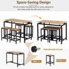 VYNXARIA 5-Piece Modern  Compact Bar Table Set with Table and Stools, Space-Saving Furniture for Dining Room,Breakfast Nook,Dark Brown - 4 of 4