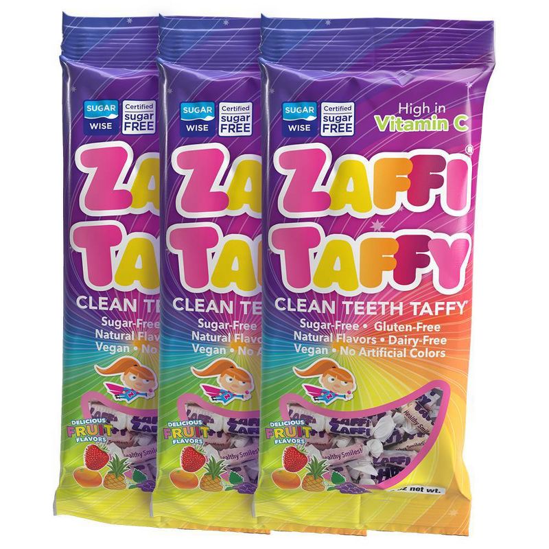 Zolli Zaffi Taffy Tropical Sugar Free Candy Triple - 3oz/3pk, 1 of 8