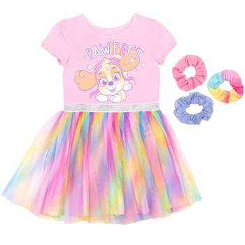 Toddler Girls' Afro Unicorn Rainbow Tulle Pullover Dress - Pink : Target
