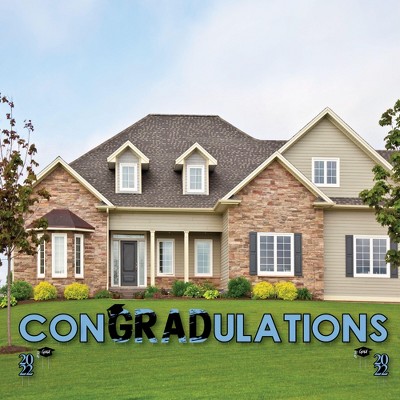 Big Dot of Happiness Light Blue Grad - Best is Yet to Come - Yard Sign Outdoor Lawn Decorations - 2022 Grad Party Yard Signs - ConGRADulations