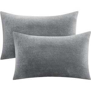 LISM 20x26 Inches Flannel Pillowcases with Zipper,Cozy Fuzzy Velvet Standard Pillow Shams Set of 2 - 1 of 4