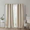MAYEERTY 2 Pcs Window Panels Tonal Printed Faux Silk Total Blackout Curtain Panel Pair - 2 of 4