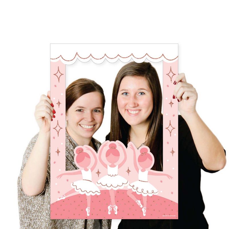 Big Dot of Happiness Tutu Cute Ballerina - Ballet Birthday Party or Baby Shower Selfie Photo Booth Picture Frame & Props - Printed on Sturdy Material, 3 of 8