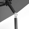 WestinTrends 9 Ft Outdoor Patio Solar LED Market Umbrella with Bronze Round Base - 4 of 4