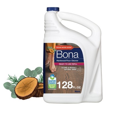 Bona Cedarwood Eucalyptus Peony Cleaning Products Mop Refill Wood Surface Multi-Purpose Floor Cleaner - 128 fl oz_3