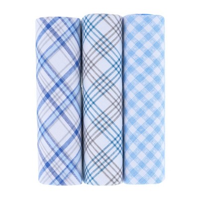 CTM Men's Boxed Fancy Cotton Patterned Handkerchiefs (3 piece set)