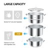 Winado 3-Tier 11QT Stainless Steel Juice Steamer Pot With Glass Lid And Handle - 4 of 4