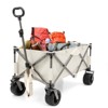 VisioGear Outdoor Serving Carts, Foldable Cart with All-Terrain Wheels, Collaspible Cart with Handle, Gray, 44.9"*24"*46.4" - 3 of 4