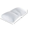 Hastings Home Microbead Contour Pillow- White - image 2 of 4