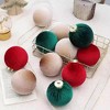 12PCS Shatterproof Velvet Christmas Balls,3.15 Inch Fabric Covered Ornaments - 2 of 4