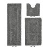 Lux Premium 100% Cotton  Ultra-Soft Tufted Solid Reversible 3 Piece Bath Rug Set, Water-Absorbent, Durable, Machine Washable Bathroom Rug - 2 of 4