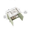 GDFStudio Hamel Freestanding Bathroom Vanity with Glossy White Ceramic Basin - 3 of 4