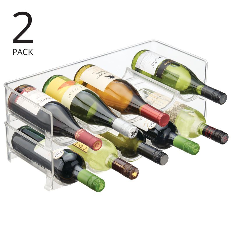 mDesign Water Bottle / Wine Rack Storage Organizer, 2 of 10