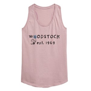 Women's - Peanuts - Woodstock 1969 Graphic Racerback Tank - 1 of 4