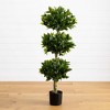 Nearly Natural 5-ft Triple Bay Leaf Topiary UV Resistant (Indoor/Outdoor) - image 2 of 4