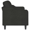 vidaXL 3-Seater Sofa with Comfortable Padded Seats, Modern Fabric Upholstery, Ideal for Living Room, Office, Lounge, and Bedroom - Black - 3 of 4