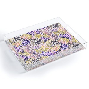Ninola Design Purple Speckled Painting Watercolor Stains Acrylic Tray - Deny Designs - 1 of 4