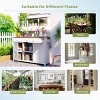 Doorway Patio Fir Wood Potting Bench Table with Hutch,Outdoor Garden Plant Stand with Drawers and Shelves,Wooden Mudroom Greenhouse-Coolbibila - 2 of 4