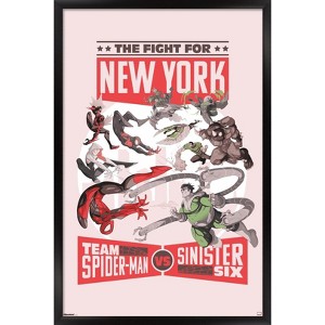 Trends International Marvel: Marvel Vs - Fight For New York Framed Wall Poster Prints - 1 of 4