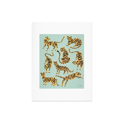 Cat Coquillette Tiger Collection Mint Orange 18" x 24" Art Print - Society6
