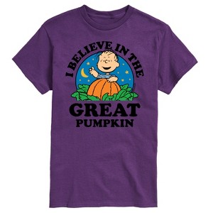 Men's - Peanuts - I Believe In The Great Pumpkin Short Sleeve Graphic T-Shirt - 1 of 4