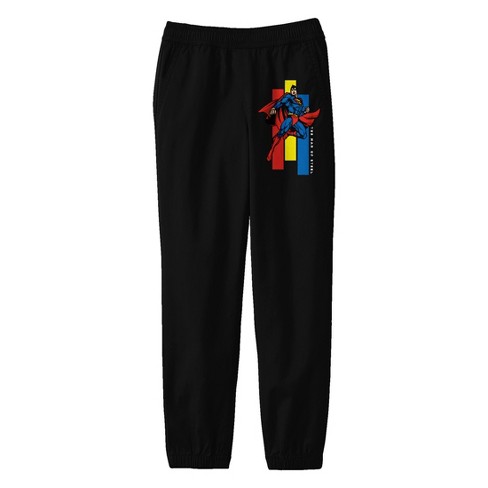 Superman Flying Superhero Youth Boy's Black Jogger Pants-xl : Target