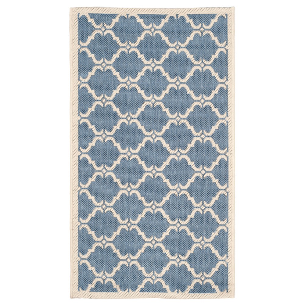 x 3'7in Harrie Rug Outdoor Blue/Beige
