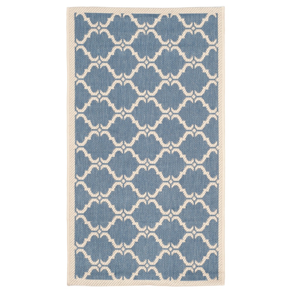 2' x 3'7in Harrie Rug Outdoor Blue/Beige - Safavieh