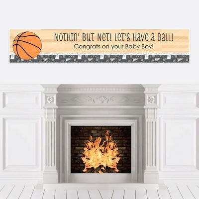 Big Dot of Happiness Nothin' but Net - Basketball - Baby Shower Decorations Party Banner