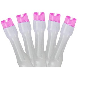 Northlight Battery Operated LED Christmas Lights - Pink - 9.5' White Wire - 20ct - 1 of 1
